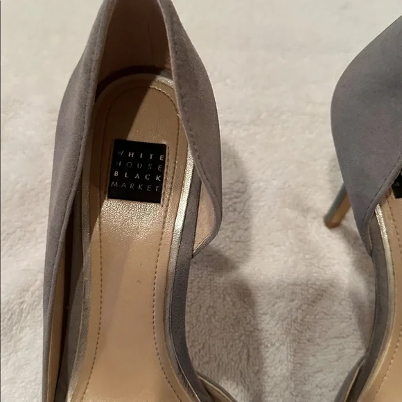 Chic Gray Pointed Toe Heels - Picture 2 of 3